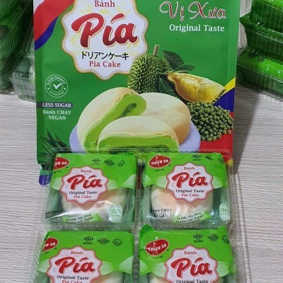 pía chay lá dứa sầu rieng 1 túi /4 bánh/400g 