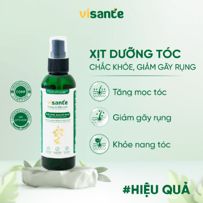 Xịt dưỡng tóc thảo dược chắc khỏe, giảm gãy rụng -VISANTE