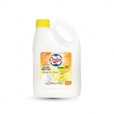 NƯỚC RỬA CHÉN ONLIN 4X Hương Sả Chanh 1600ml