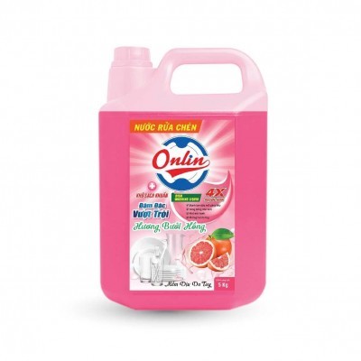 NƯỚC RỬA CHÉN ONLIN 4X Hương Bưởi Hồng 5000ml