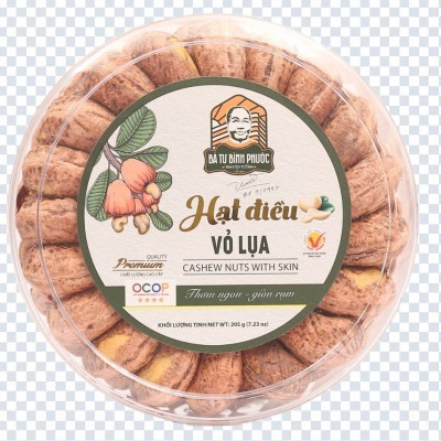 Hạt điều vỏ lụa Bà Tư hộp 205g 