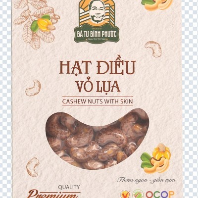 Hạt điều vỏ lụa Bà Tư hộp giấy 250g 