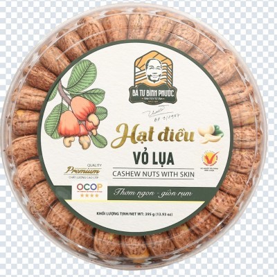 Hạt điều vỏ lụa Bà Tư hộp 395g 