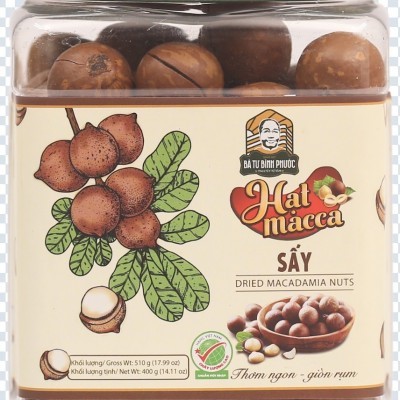 Hạt macca sấy Bà Tư hộp 400g 