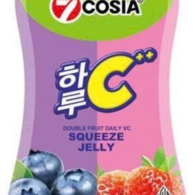 7COSIA Thực phẩm bổ sung: Thạch uống trái cây gấp đôi Vitamin C - Vị Dâu Tây - Việt Quốc 