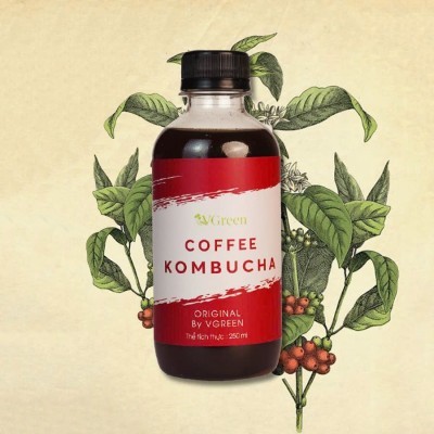 Vkombucha Coffee 250ml chai thủy tinh