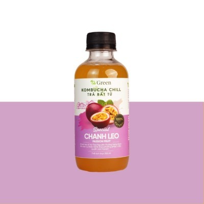 Vkombucha Chill trà bất tử 250ml Chanh leo