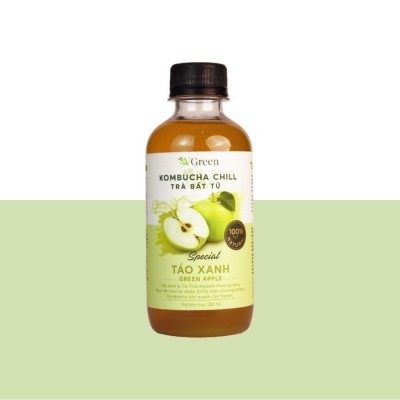 Vkombucha Chill trà bất tử 250ml Táo Xanh