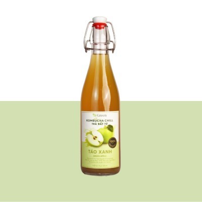 Vkombucha Chill trà bất tử 500ml Táo Xanh