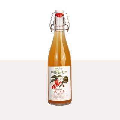 Vkombucha Chill trà bất tử 500ml Vải 