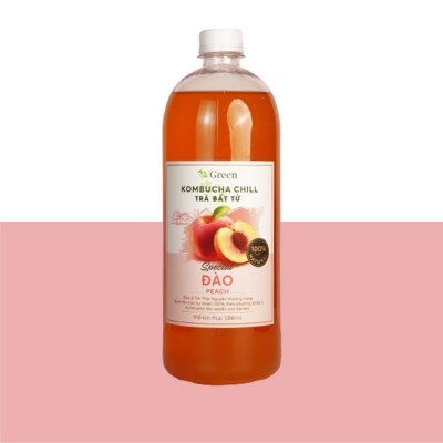 Vkombucha Chill trà bất tử 1000ml Đào 