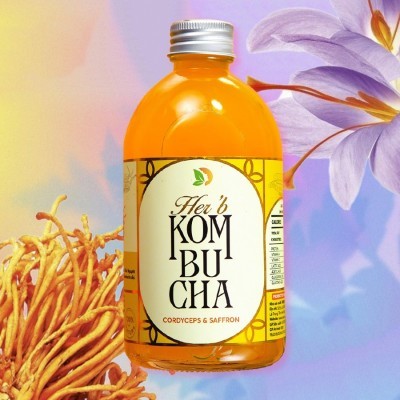 VKombucha Her’b vị Đông trùng hạ thảo 330ml chai thủy tinh