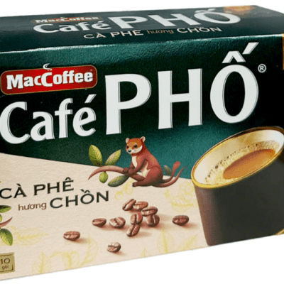 Cà phê MacCoffee Café Phố 3 in 1 hương chồn 160g