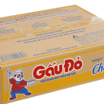 Thùng 50 gói cháo gà Gấu Đỏ 50g
