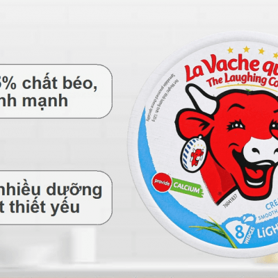 Phô mai Con Bò Cười Light hộp 120g (8 miếng)