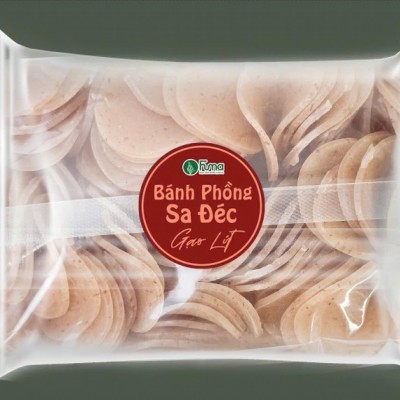 Bánh phồng tôm gạo lứt tròn