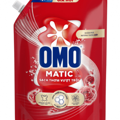 Nước giặt OMO chuyên gia cửa trên sạch thơm vượt trội túi 1.9kg