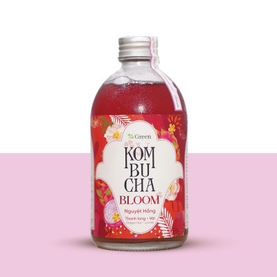 VKOMBUCHA BLOOM NGUYỆT HỒNG (THANH LONG – VẢI) 330ml
