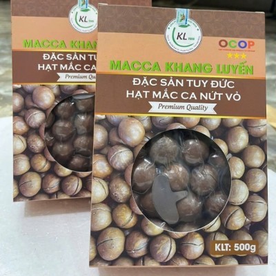Hạt mắc ca tách nứt Ocoop 3 sao - size 23-25cm Hộp 500g