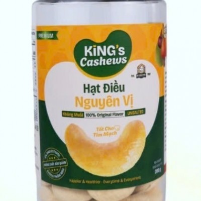 HẠT ĐIỀU NGUYÊN VỊ KHÔNG MUỐI BÀ TƯ hộp 200g- OCOP