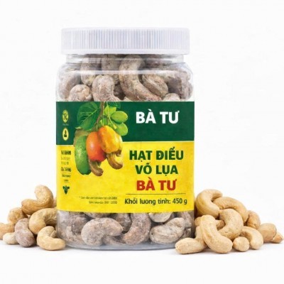 Hạt điều vỏ lụa Bà Tư hộp 450g - OCOP