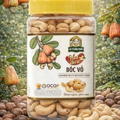 Hạt điều bóc vỏ Bà Tư hộp 400g - OCOP