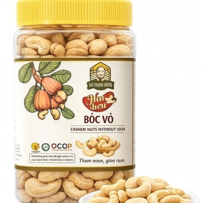 Hạt điều bóc vỏ Bà Tư hộp 400g - OCOP