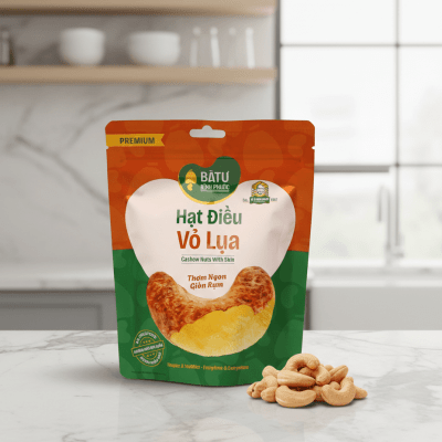 HẠT ĐIỀU VỎ LỤA BÀ TƯ GÓI 65G OCOP