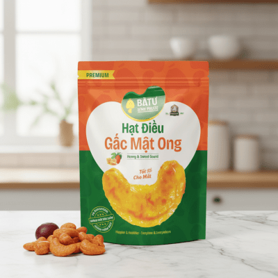 HẠT ĐIỀU GẤC MẬT ONG BÀ TƯ GÓI 65G OCOP