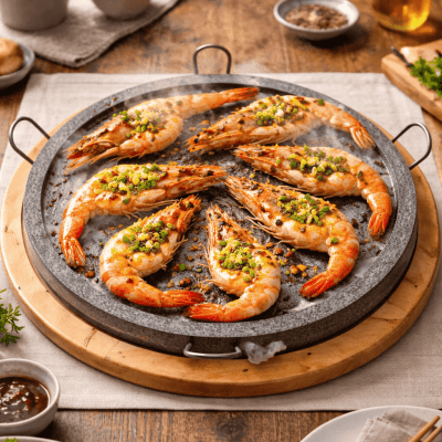 ĐÁ NƯỚNG THỊT NÚI LỬA HÌNH TRÒN NGUYÊN BỘ 