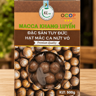 Hạt mắc ca tách nứt Ocoop 3 sao - size 23-25cm Hộp 500g