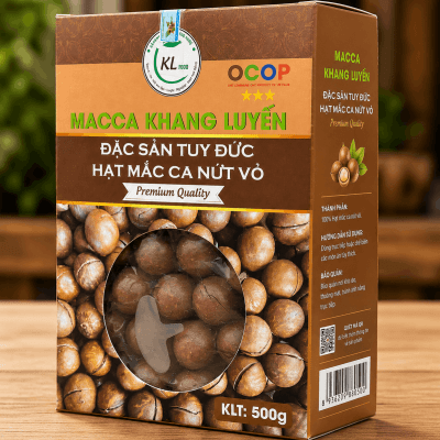 Hạt mắc ca tách nứt Ocoop 3 sao - size 23-25cm 