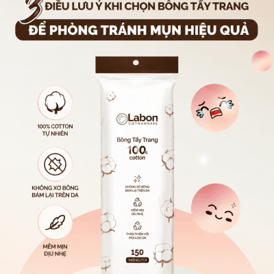 Bông Tẩy Trang LABON Bịch 150 Miếng