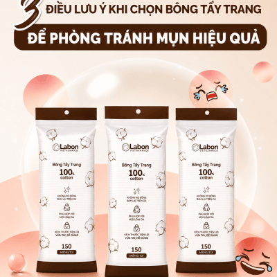 Bông Tẩy Trang LABON Bịch 150 Miếng
