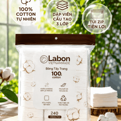 Bông Tẩy Trang LABON Bịch 240 Miếng