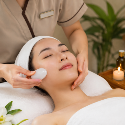ĐÁ MASSAGE LẠNH MẶT HÌNH OVAL – Kích thước: 6 × 4 × 1,5 cm