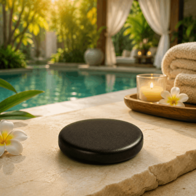 ĐÁ MASSAGE NÓNG – HÌNH TRÒN 8 × 8 × 2 