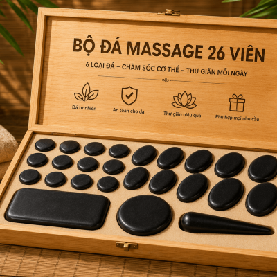 Đá nóng massage bộ 26 viên 